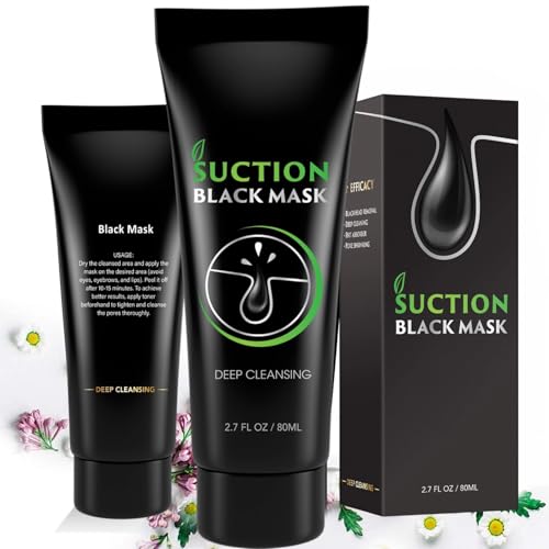 Blackhead Remover Mask, Activated Charcoal Peel Off Mask, Deep Face Clean for Men and Women, Pore Cleansing Nose and Face Care, Purifying Charcoal Mask, 80ML