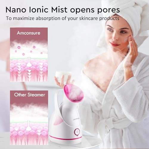 Amconsure Nano Ionic Facial Steamer for Home Spa