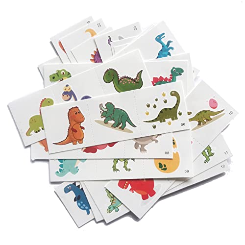 Dinosaur Temporary Tattoos for Kids - 24 Sheets