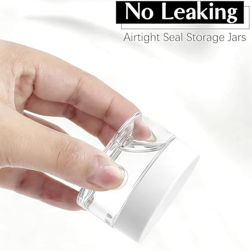 4 Pack 1 Oz Small Plastic Jars with White Lids - Refillable Cosmetic Containers