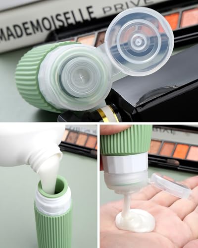 Travel Bottles 8 Pack TSA Approved 3oz Leak Proof Silicone
