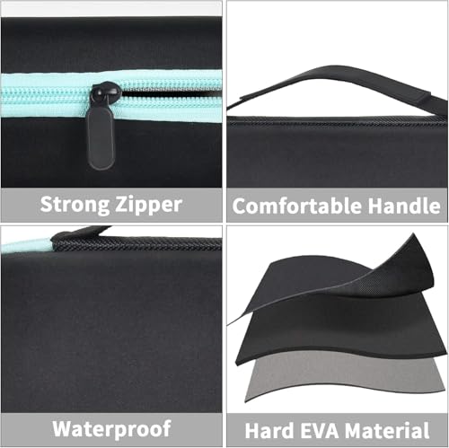 GWCASE High Frequency Wand Storage Case for NuDerma & Facial Machines, Black