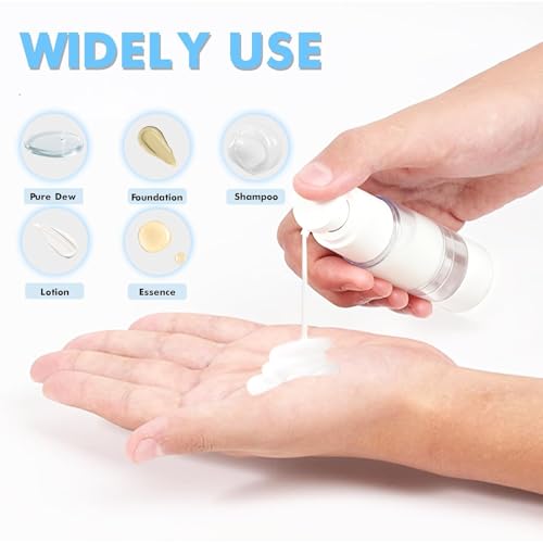 Airless Pump Bottles 0.5oz, 3-Pack Leak-Proof Lotion Dispenser