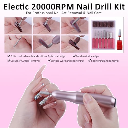 Acrylic Nail Kit for Beginners: Professional Acrylic Powder Set with Everything for Starter Gel Nail Polish U V Light Nail Drill Full Tools Decoration for Home Salon Women