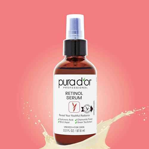 PURA D'OR 3.3 Oz Retinol Serum For Nighttime - Advanced PM Skin Care Formula - Anti-Aging Wrinkle Reducer for Radiant Skin - Natural Vitamin A & Collagen Booster - Fine Lines Treatment - Travel Size