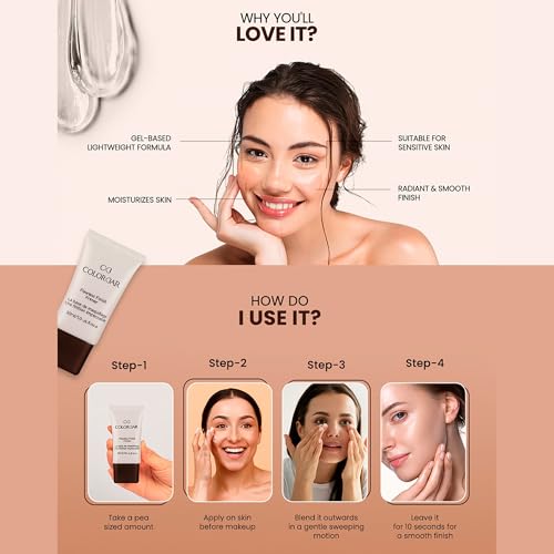 Colorbar Flawless Finish Primer - Makeup Face Primer Evens Out Skin Tone, Creates Smooth Base - Wrinkle-Free Finish and Reduces Pores - 1 oz