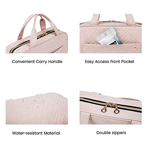 BAGSMART Travel Toiletry Bag with Hanging Hook, Water-Resistant