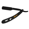 CS-102 Matte Black Folding Straight Razor, Shavette with 100 Count Single Edge Razor Blades (Black)