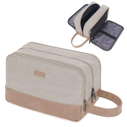 WANDF Travel Toiletry Bag for Men Large Dopp Kit Hanging Organizer