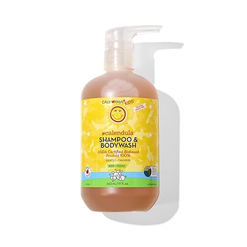 California Kids Shampoo + Body Wash | Calendula | Soothing Skin Care for Kids + Teens| 100% Plant-Based | Lavender Scent | Hypoallergenic | 19 oz