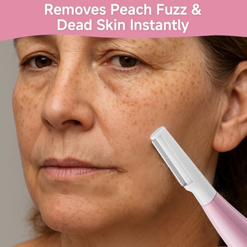 Sonic Dermaplane Razor for Women - Facial Exfoliation & Peach Fuzz Removal