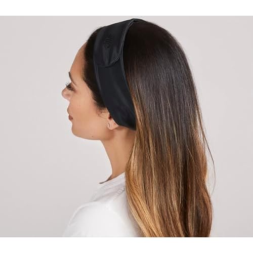SLIP Glam Band Black ? Ultra-Smooth Hair Tie for Gentle Hold, Prevents Creases & Breakage, Ideal for Sleep, Workouts & Everyday Styling, Durable & Luxurious Hair Accessory