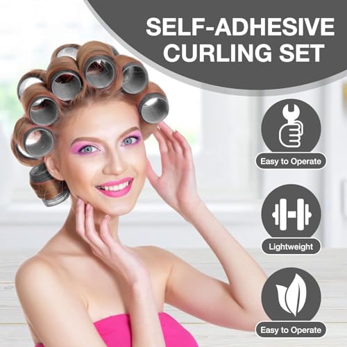66 Pc Hair Roller Set with 4 Sizes, 40 Clips & Storage Bag