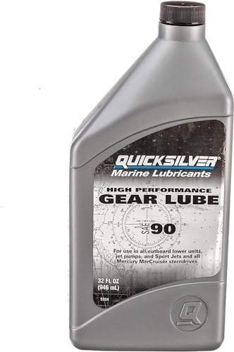 Quicksilver by Mercury Marine 8M0222065 SAE 90 High Performance Gear Lube, 32 oz