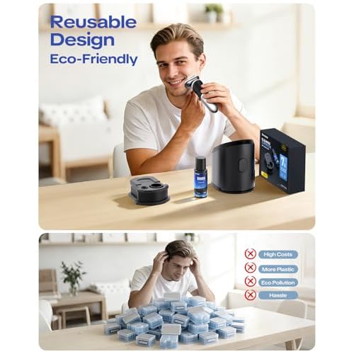 2026 New Reusable Cartridge with Refill 7 Month Supply Compatible with Braun Clean & Renew Refill Cartridge CCR, Shaver Cleaning & Care Kit with Gentle Hygienic Protection, Eco-Friendly