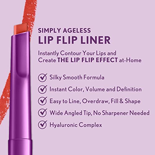 COVERGIRL Simply Ageless Lip Flip Liner, Amazing Petal, Pack of 1