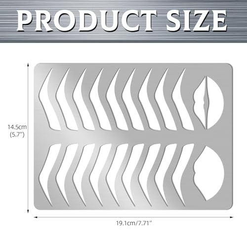 Microblading Eyebrow Stencil Template Kit | Double-Sided Stainless Steel