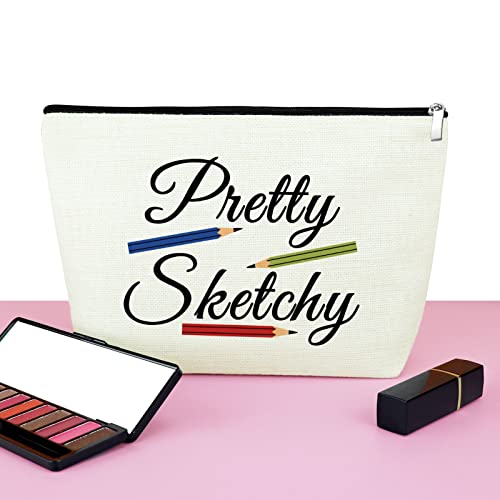 Colored Pencils Artists Gift Makeup Bag Artist Paint Lover Gifts Cosmetic Bag Artist Painter Gift Funny Art Student Graduation Gifts Christmas Birthday Present for Women Friend Girls Travel Pouch