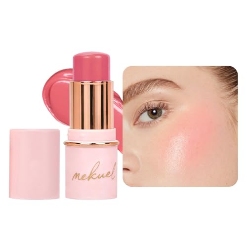 Peach Pink Cream Blush Stick - Buildable, Long-Lasting, Vegan