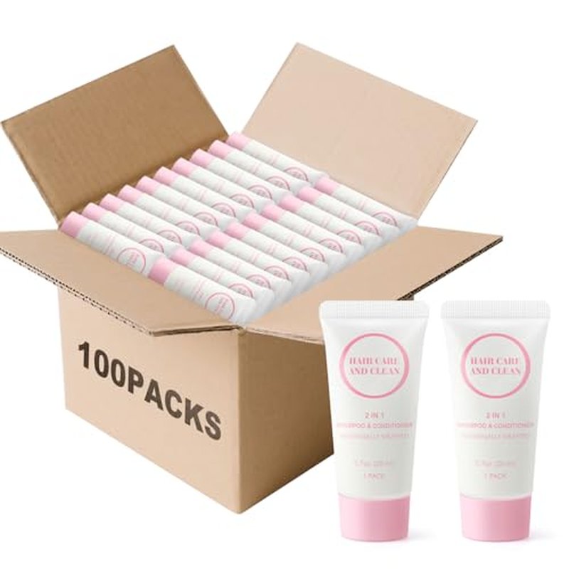 2-in-1 Travel Shampoo & Conditioner Bulk Pack of 100