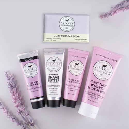 Dionis Goat Milk Moisturizing Body Travel Kit Lavender Blossom 6 Pack