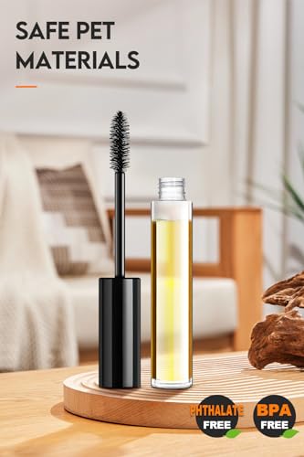 6-Pack Empty Mascara Tubes with Wands & Eyeliner Brushes
