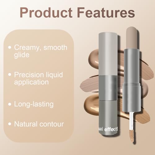Dual-Ended Cream & Liquid Contour Stick Cool Tone Fair Skin