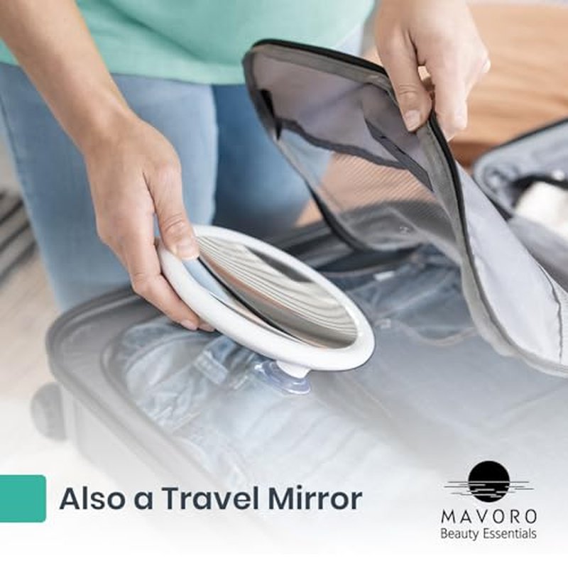 Mavoro 10X LED Magnifying Makeup Mirror with 3 Suction Cups