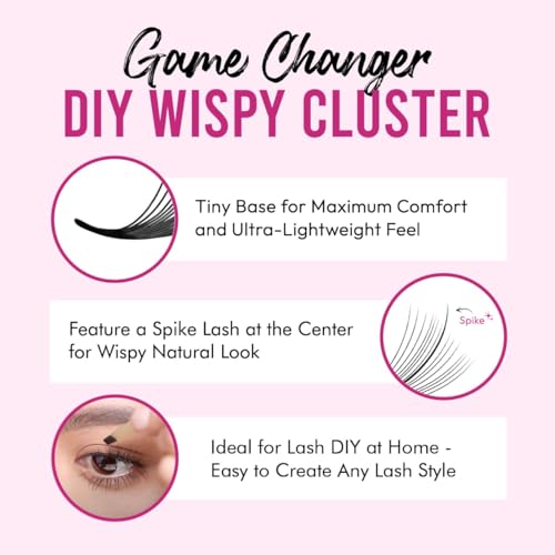 DIY Wispy Lash Clusters 96pcs 20D D Curl 9-16mm Mixed