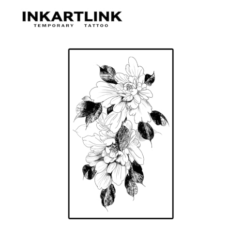 INKARTLINK Waterproof Temporary Tattoos - Floral Women's Art Designs