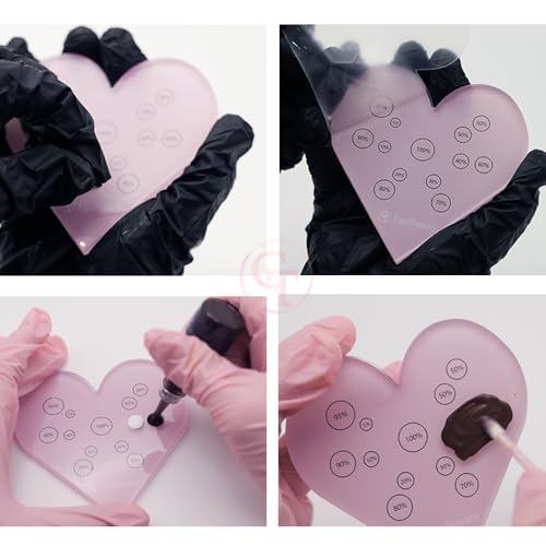 Acrylic Color Ratio Tool Heart Palette for Permanent Makeup