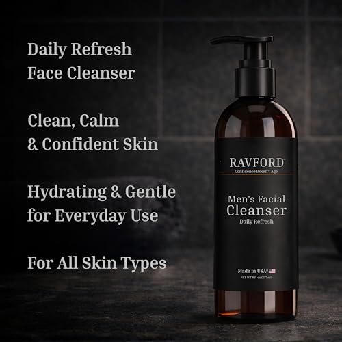 Men¡¯s Facial Cleanser ? Gentle & Hydrating Daily Face Wash for a Purifying Clean with Niacinamide, Shea Butter, Sage & Vitamin E ? Subtle Scent, 8 fl oz