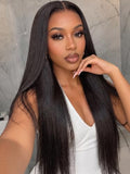KLAIYI 13x4 Glueless Lace Front Wig - Silky Straight Human Hair