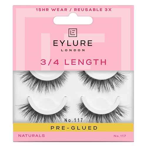 Eylure Pre-Glued Wispy Light Texture Eyelashes, No.117, Twin Pack