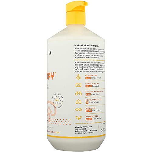 Alaffia EveryDay Shea Conditioner, Moisturizes, Restores and Protects. Made with Fair Trade Shea Butter, Cruelty Free, No Parabens, Vegan, Unscented 32 Fl Oz