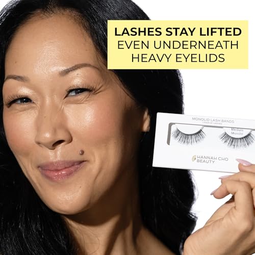 Real Hair False Lashes for Monolids - Medium, Natural