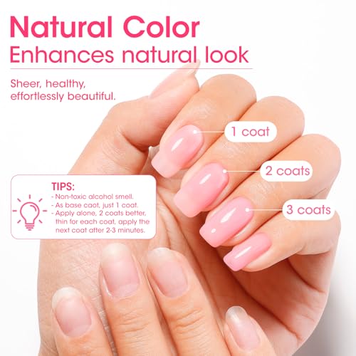GELLEN 5-in-1 Nail Strengthener & Ridge Filler Polish - Tinted Pink