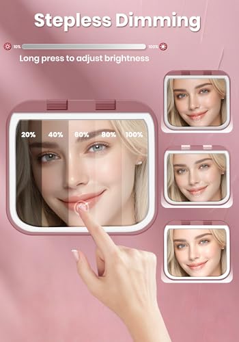 SisKokoro 40X Magnifying Mirror with Light - Compact & Rechargeable