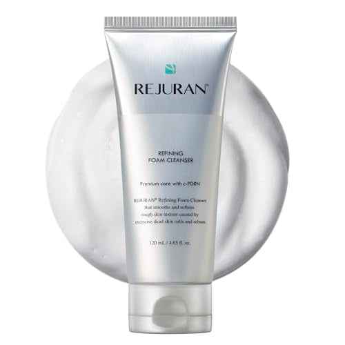 REJURAN¢ç Refining Foam Cleanser, c-PDRN¢ç ? Hydrating & Gentle for Smoother, Clearer Skin, Minimizes Pores & Balances with Hyaluronic Acid & Tanin Complex, Korean Skin Care (4.05 fl oz)