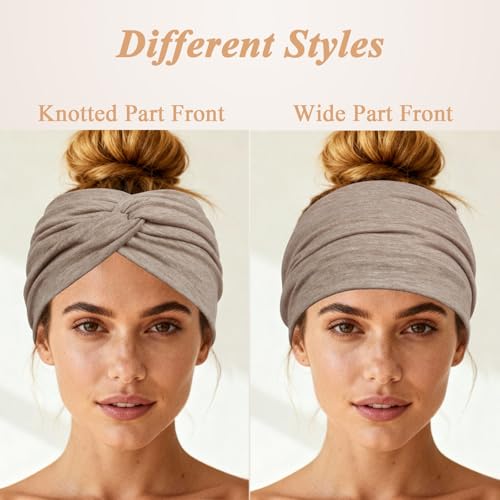 Extra Wide Headbands for Women, 6 Pack - Twisted Knot