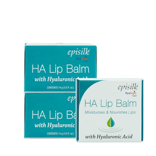 Hyalogic HA Lip Balm ? Moisturizing Lip Balm with Hyaluronic Acid & Coconut Oil ? Hydrating Lip Care for Dry, Chapped Lips ? Natural, Unflavored, Vegan ? 3 Sticks