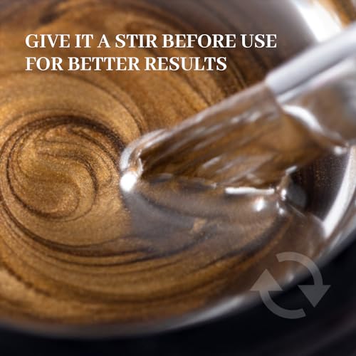 Bronze Gold Chrome Gel Nail Polish 5ml Mirror Effect