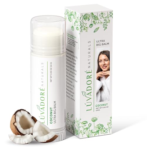 Ultra Big Lip Balm Stick Coconut? Natural Waterproof Lip Moisturizer for Dry, Chapped Lips ? Nourishing and Hydrating Formula ? Enriched with Coconut Oil, Beeswax, Shea Butter