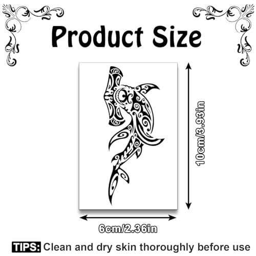 16 PCS Black Tribal Totem Temporary Tattoo Stickers