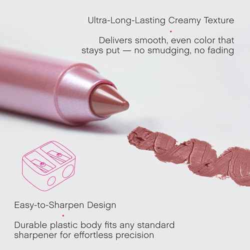 Vivienne Sab? Gel Lipliner Le Grand Volume ? Long-Lasting Smudge-Proof Lip Liner & All-Over Lip Color, Creamy Precision Formula, Hydrating & Comfortable Wear, 02 Warm Nude