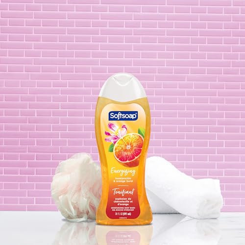 Softsoap Body Wash,Honeysuckle & Orange Burst Body Wash,20 Ounce,(Pack of 8)
