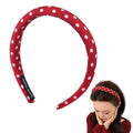 Vintage Red Polka Dot Headband for Women - Non-Slip Design
