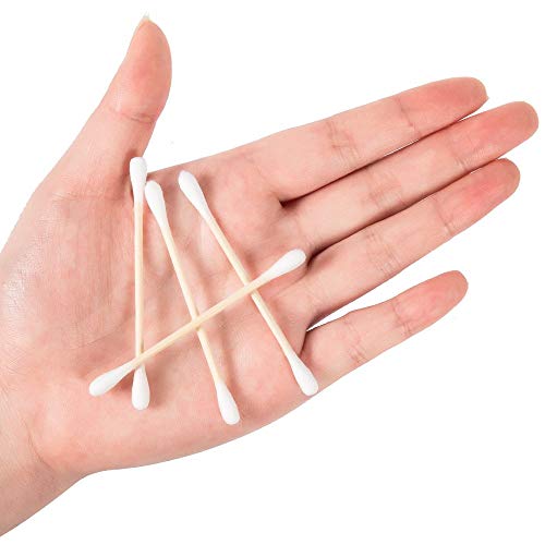 Xumzee Organic Cotton Swabs with Strong Bamboo Sticks - 300 Count