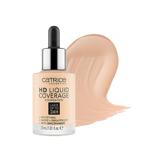 Catrice | HD Foundation 02 & Prime & Fine Dewy Glow Spray Bundle | Full Coverage Makeup | Vegan & Cruelty Free