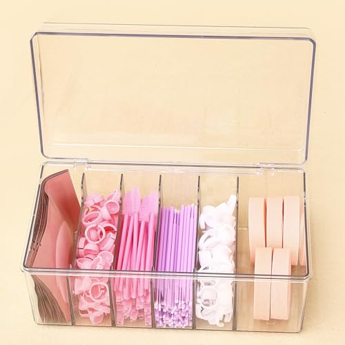 Acrylic Lash Extension Organizer with 6 Compartments